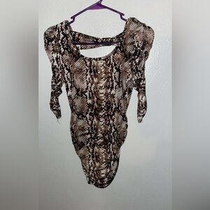 Snakeskin Print Bodysuit